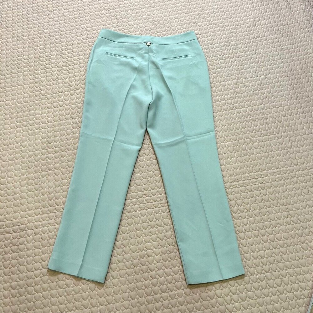 NWT Twinset Women's Straight-Leg High Waist Pants Blue Size 46 W33 - Picture 6 of 10